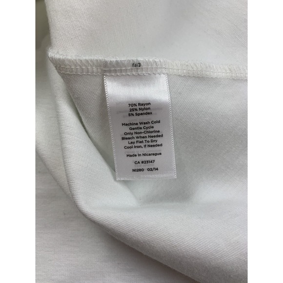 Talbots Womens Shirt Large White Base Layer Peplum Coastal Basic Capsule - Picture 5 of 7